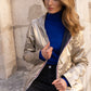 Imperméable réversible Laura Jo marine/dorée - Elena longue