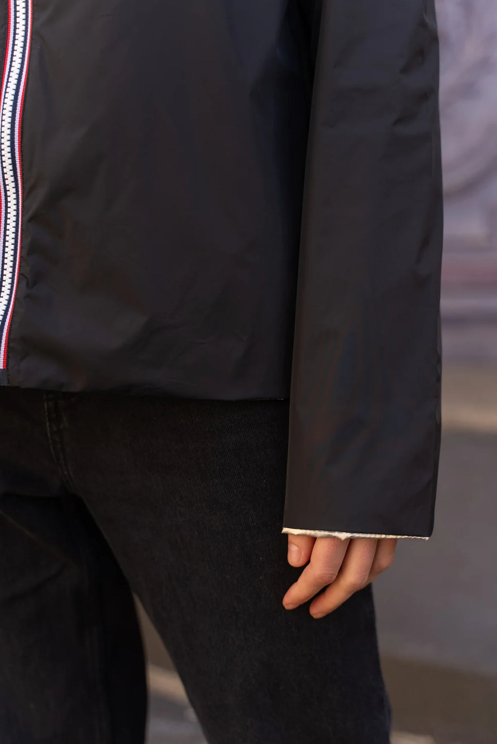 Imperméable réversible Laura Jo noire/dorée - Elena courte - DÉSTOCKAGE taille M, L, XL et 46