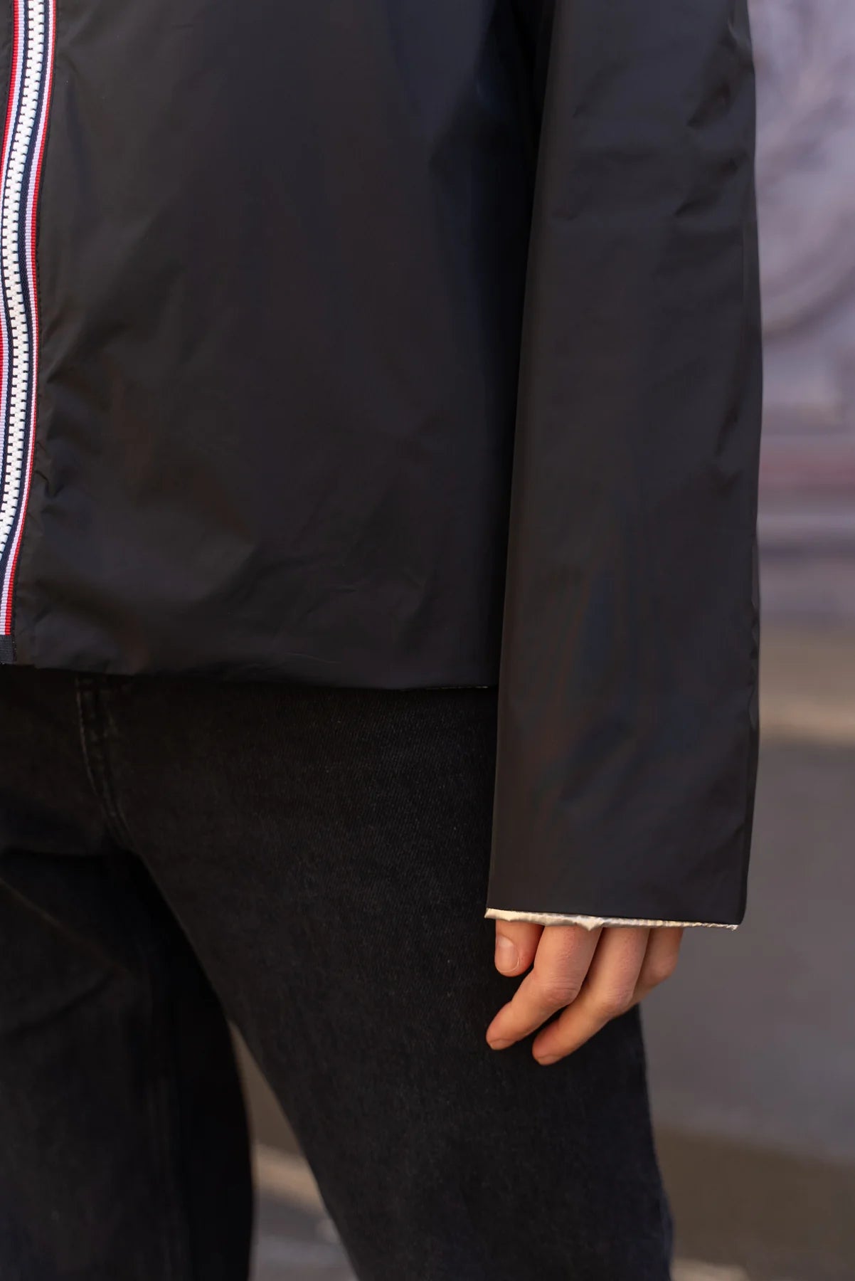 Imperméable réversible Laura Jo noire/dorée - Elena courte - DÉSTOCKAGE taille M, L, XL et 46