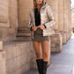 Doudoune réversible imperméable Laura Jo noire/dorée - Amélia courte