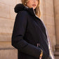 Doudoune réversible imperméable Laura Jo noire/dorée - Amélia courte