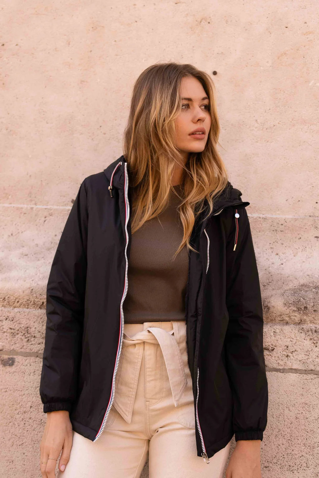 Parka fourrée imperméable Laura Jo - Harper noire mi-longue