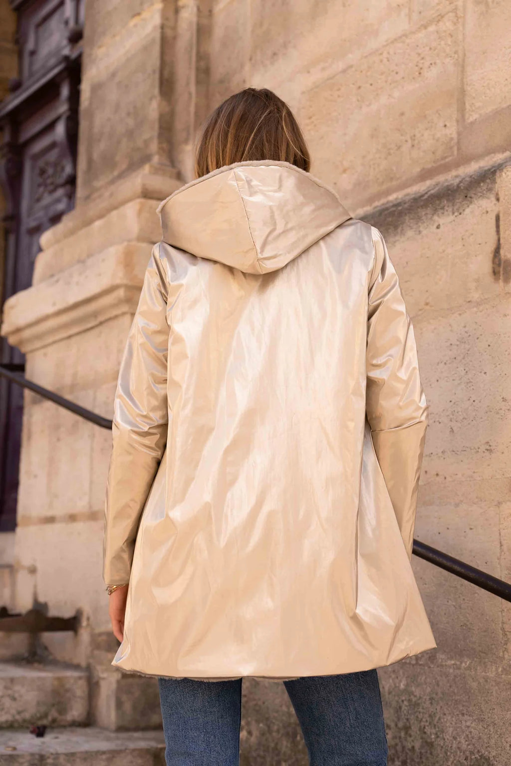 Parka fourrée réversible Laura Jo - Gwen dorée