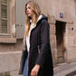 Doudoune réversible imperméable Laura Jo - Amélia noire/dorée longue