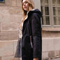 Doudoune réversible imperméable Laura Jo - Amélia noire/dorée longue