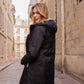 Doudoune réversible imperméable Laura Jo - Amélia noire/dorée longue