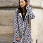 Imperméable rembourré mi-saison Laura Jo doré/léopard- Victoria long