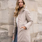 Doudoune réversible brillante Laura Jo - Ava beige long