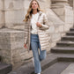 Doudoune réversible brillante Laura Jo - Ava beige long