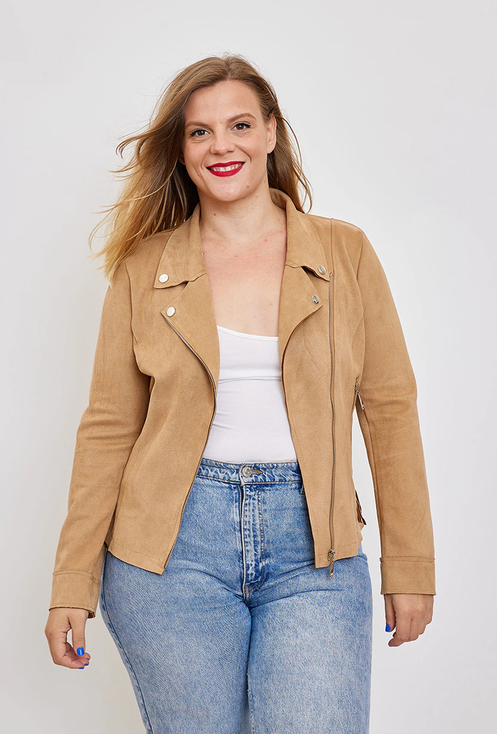 Perfecto suédine Livio camel
