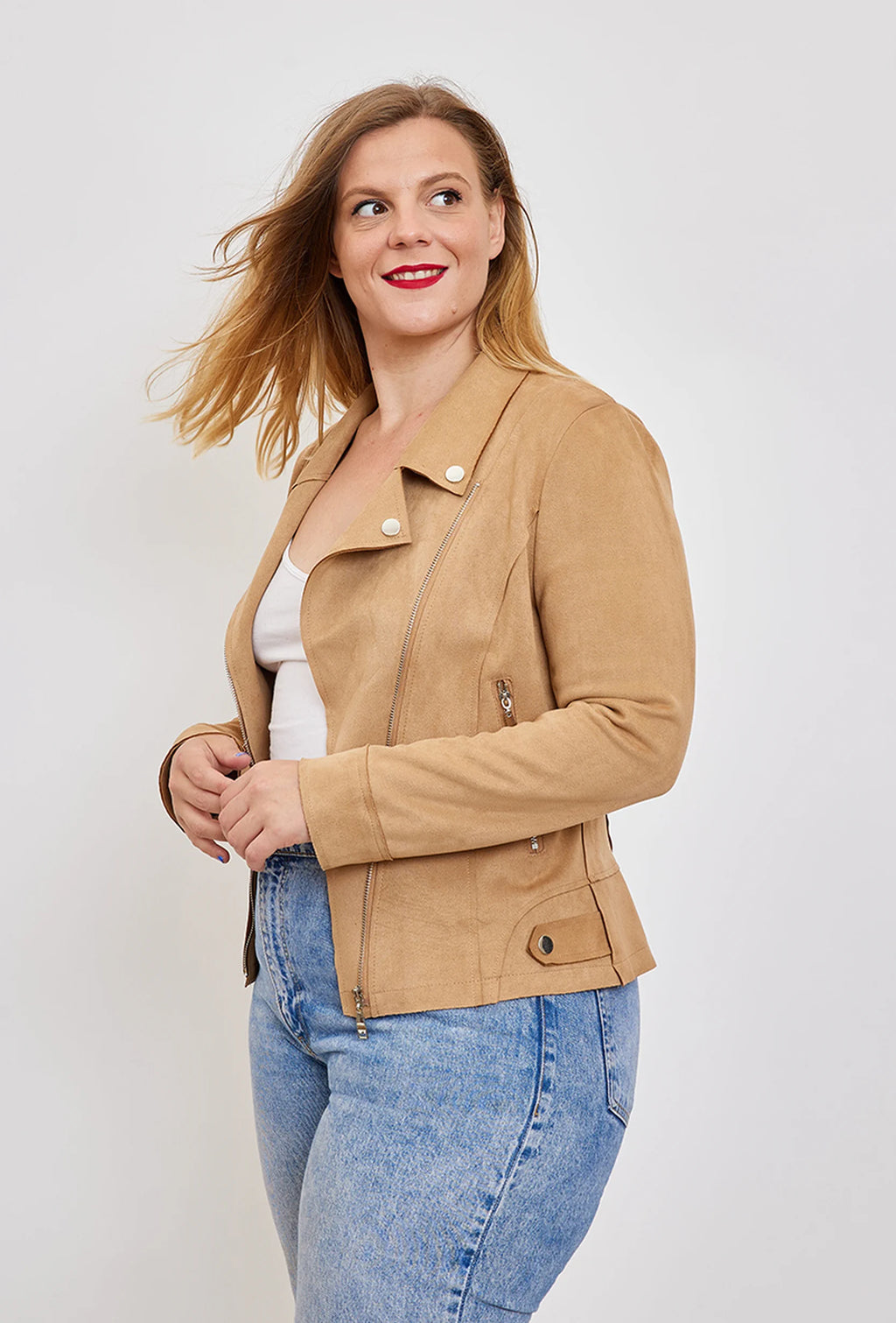 Perfecto suédine Livio camel