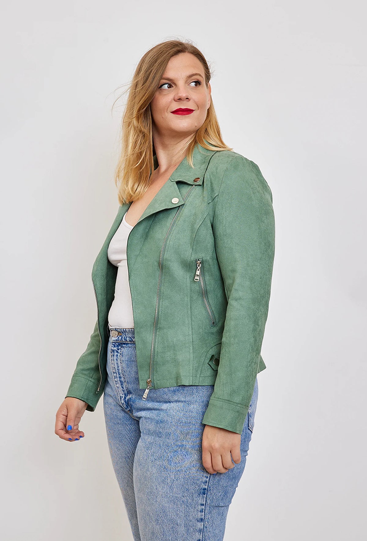 Perfecto suédine Livio vert