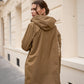 Imperméable rembourré mi-saison Laura Jo camel mat/brillant - Victoria long