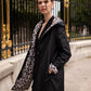 Imperméable rembourré mi-saison Laura Jo noir mat/léopard- Victoria long