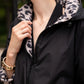 Imperméable rembourré mi-saison Laura Jo noir mat/léopard - Victoria court