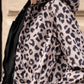 Imperméable rembourré mi-saison Laura Jo noir mat/léopard - Victoria court