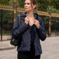 Imperméable rembourré mi-saison Laura Jo marine mat/brillant - Victoria court