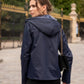 Imperméable rembourré mi-saison Laura Jo marine mat/brillant - Victoria court