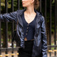 Imperméable rembourré mi-saison Laura Jo marine mat/brillant - Victoria court