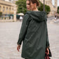 Imperméable réversible Laura Jo vert forêt/bronze - Elena longue