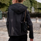 Imperméable rembourré mi-saison Laura Jo noir mat/brillant - Victoria court