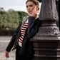 Imperméable rembourré mi-saison Laura Jo noir mat/brillant - Victoria court