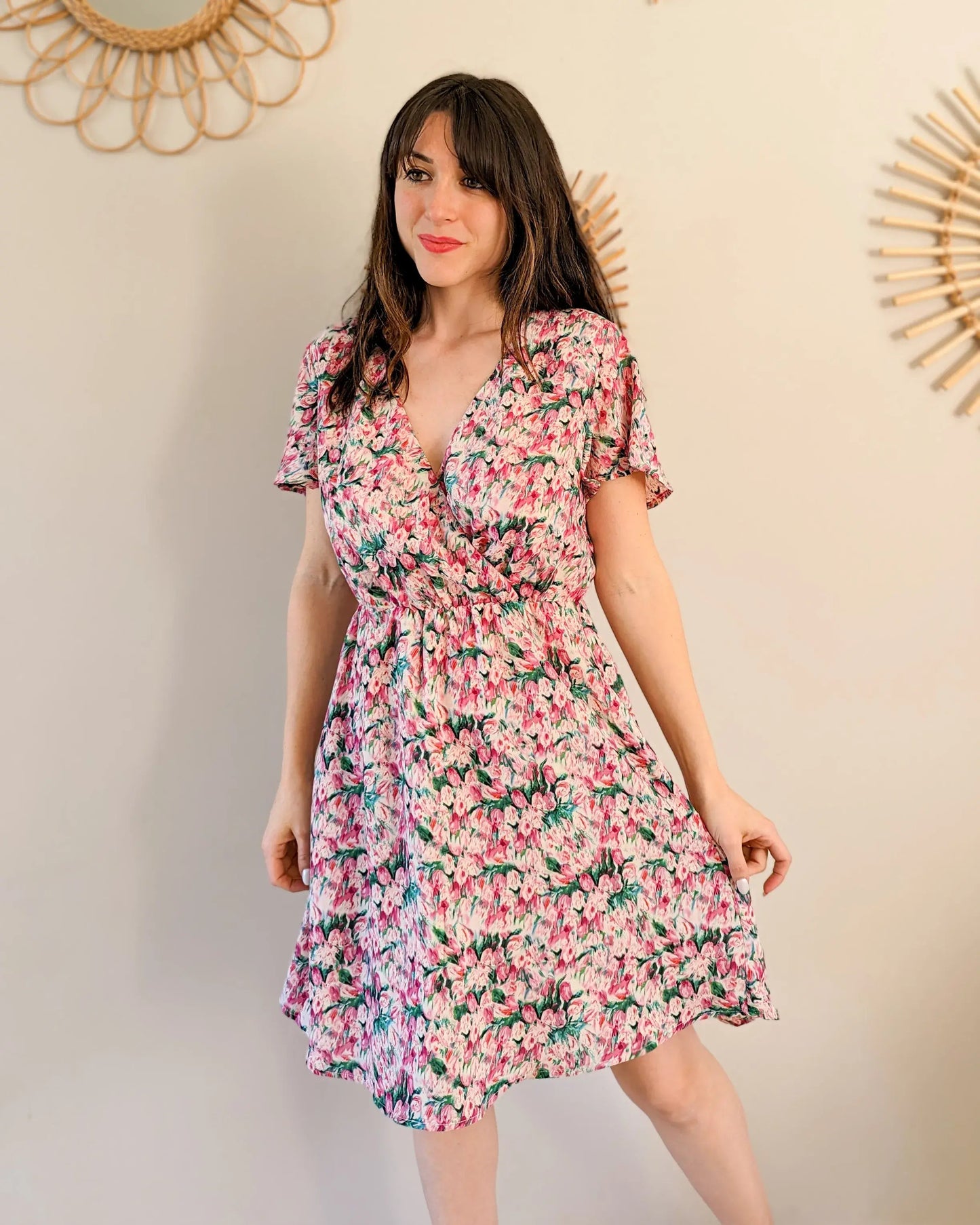 Seconde main - Robe courte à fleurs Rosa