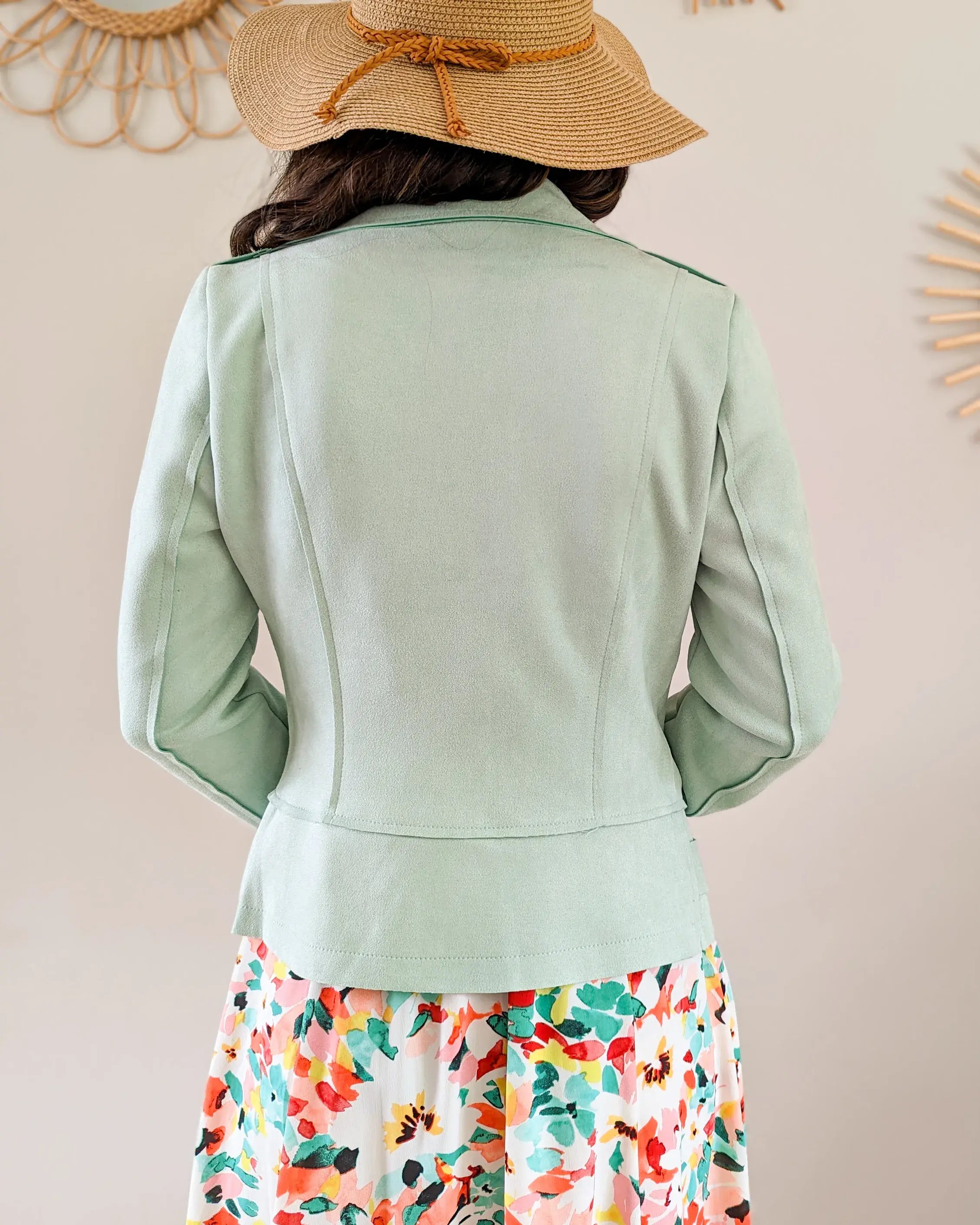 Perfecto suédine menthe - Livio