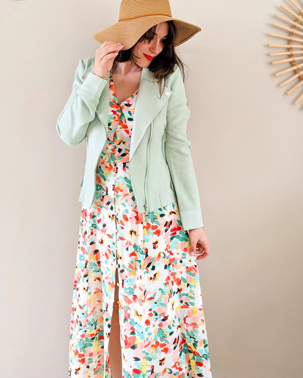 Perfecto suédine menthe - Livio