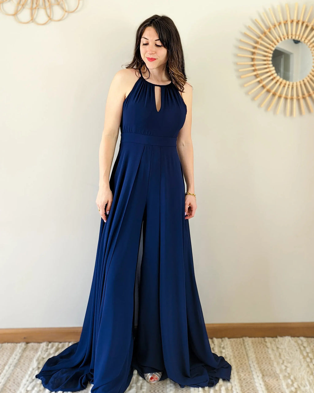Combi robe bleu marine - Eugenia