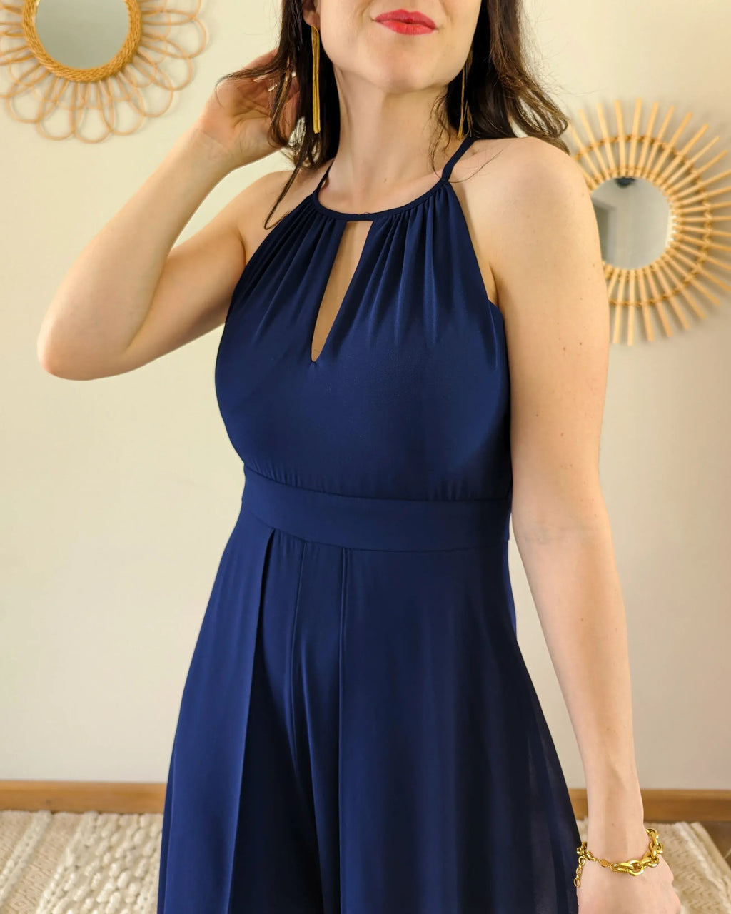 Combi robe bleu marine - Eugenia