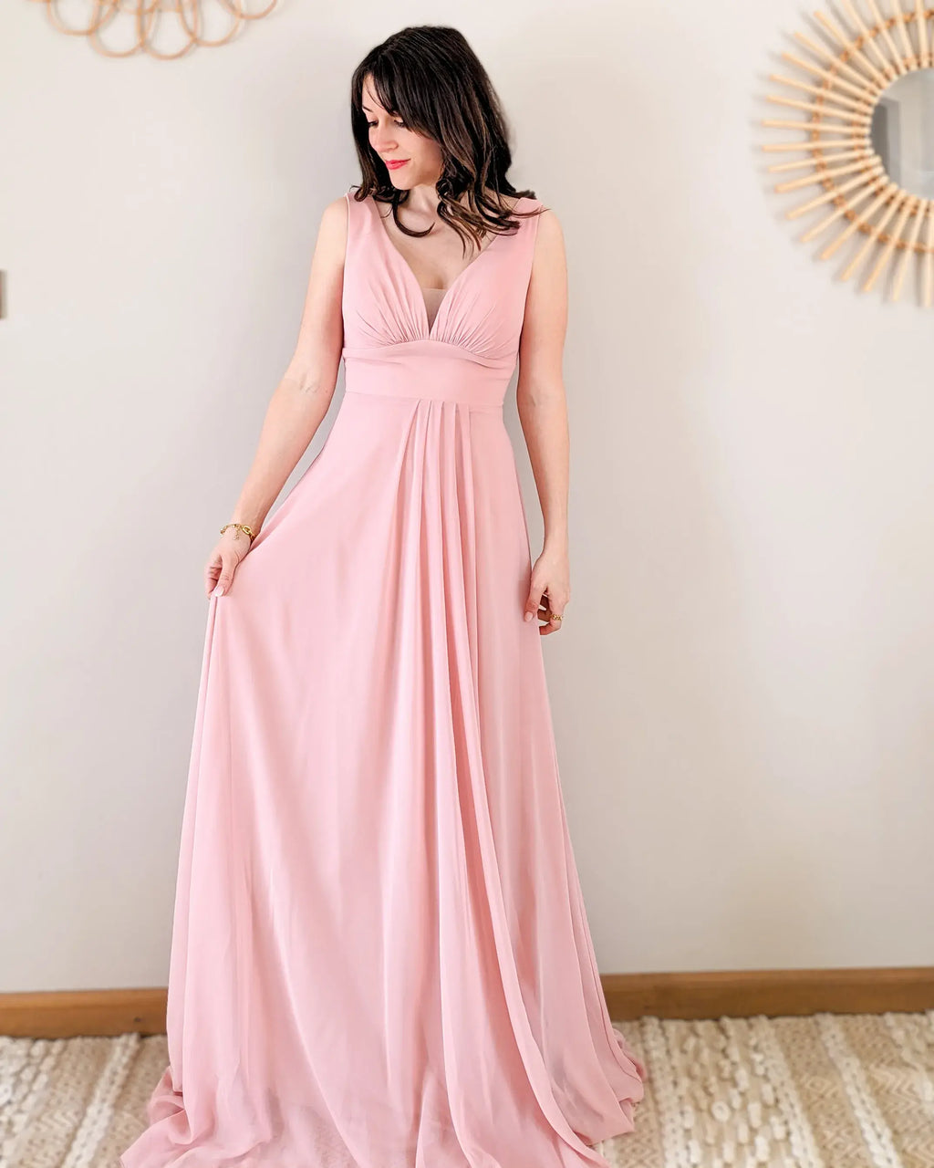Robe longue rose - Valentina