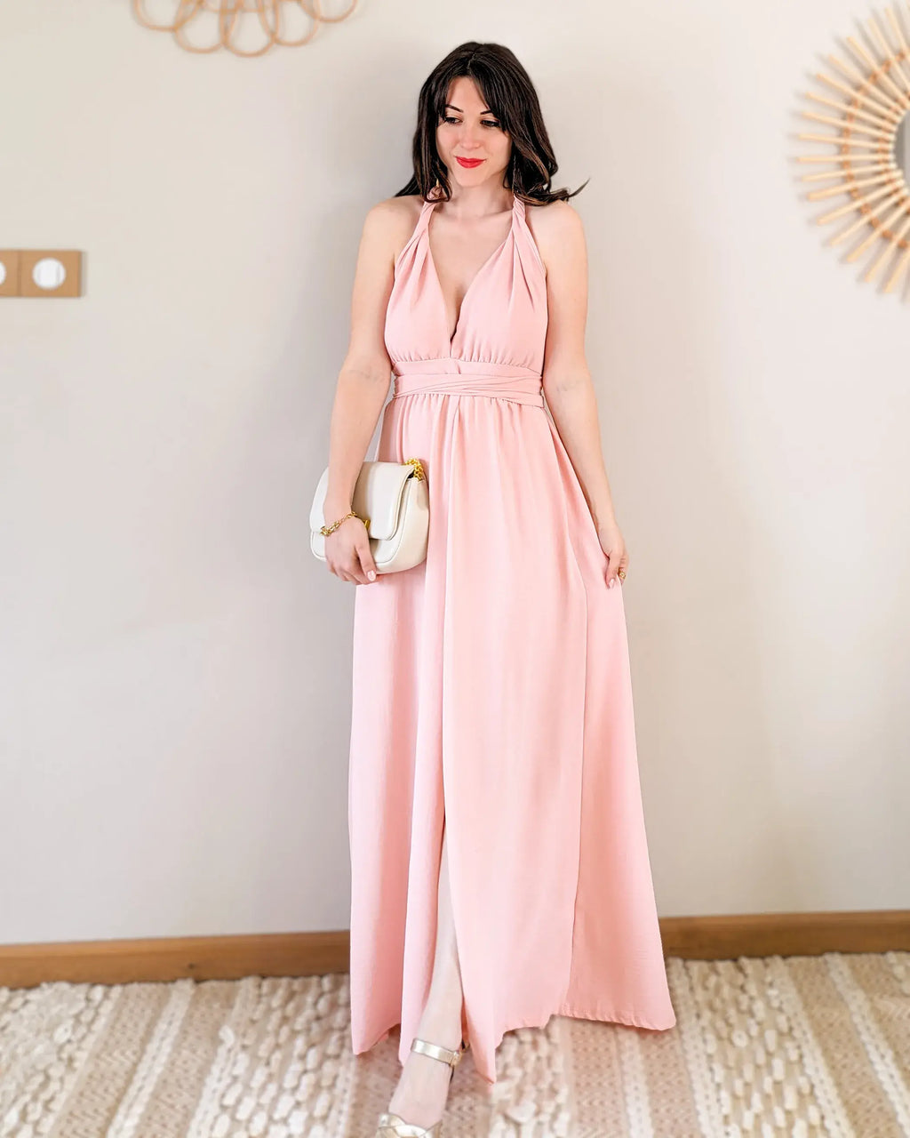 Robe longue rose - Infinity multi positions