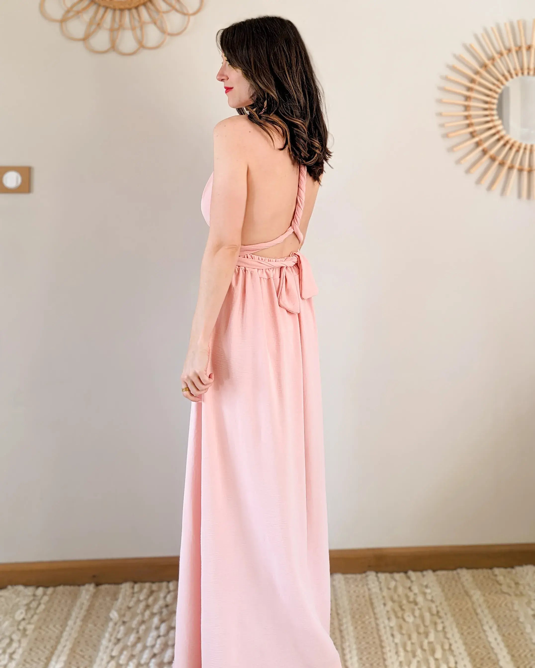 Robe longue rose - Infinity multi positions