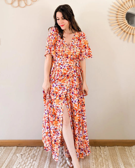 Robe longue fleurie - Angélique