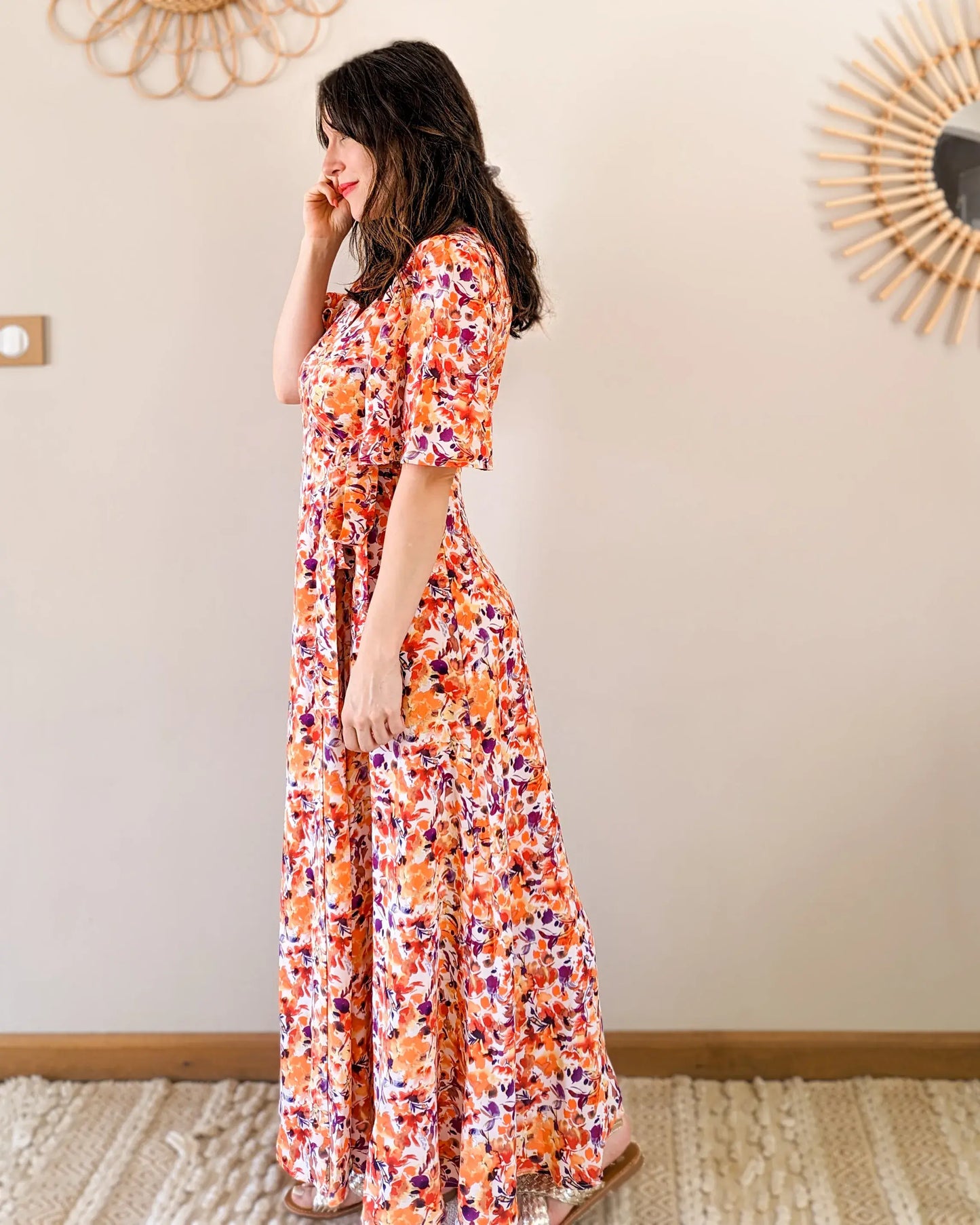Robe longue fleurie - Angélique