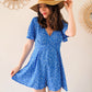 Combi-short bleu fleurie - Sardaigne