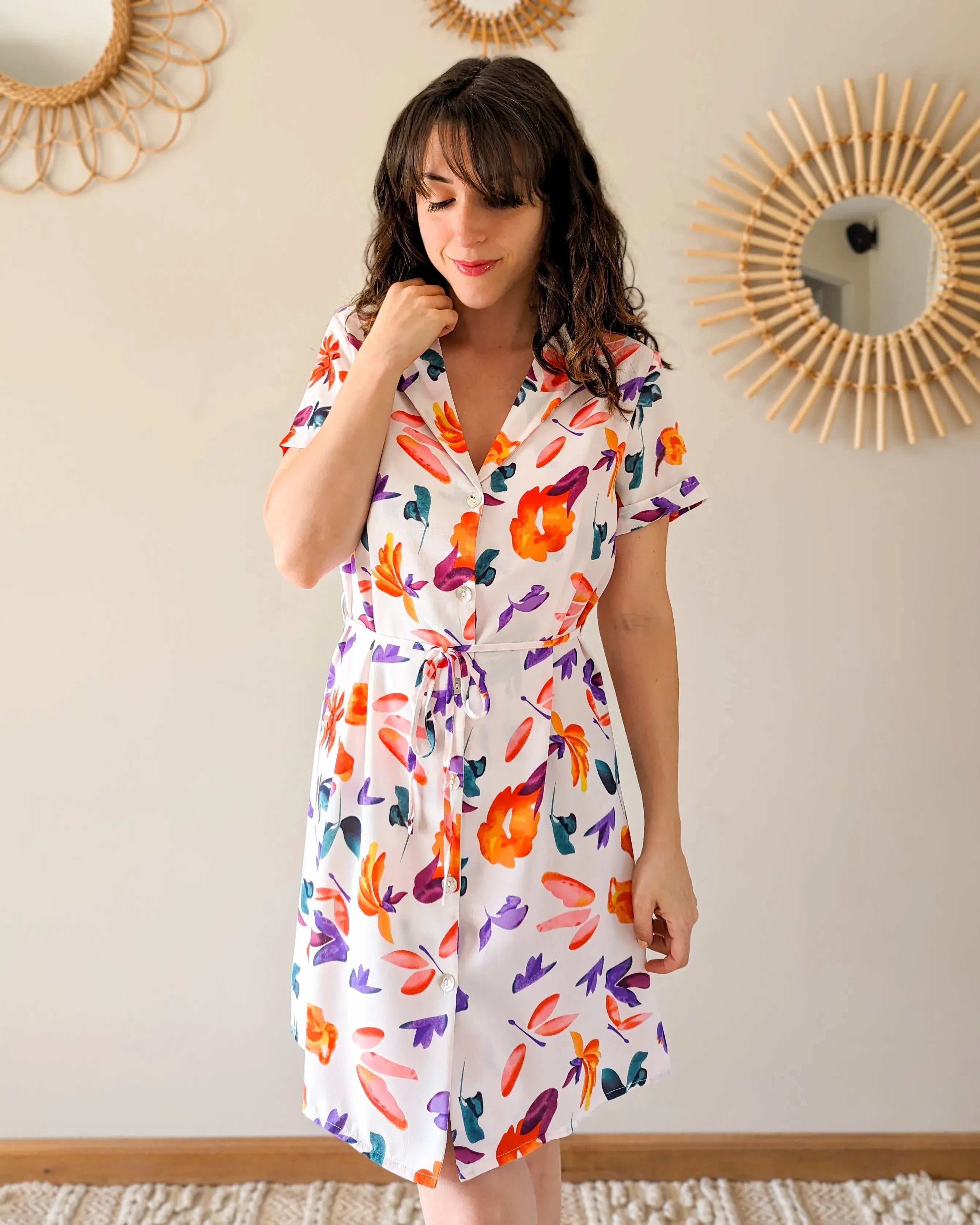 Robe chemise fleurie - Claudia