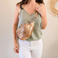 Sac banane en cuir - Chuck rose gold
