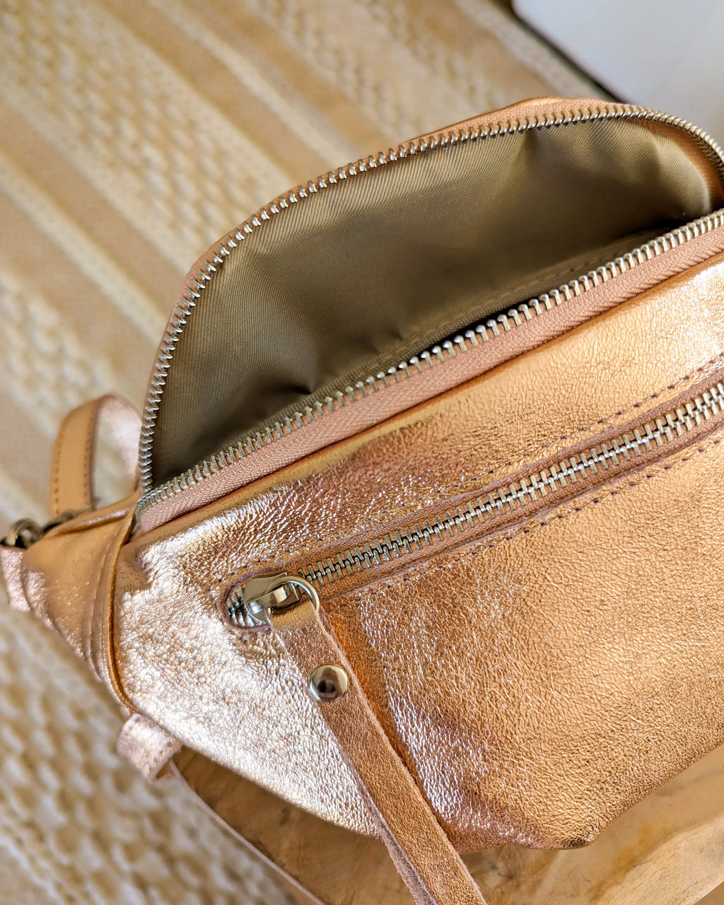 Sac banane en cuir - Chuck rose gold