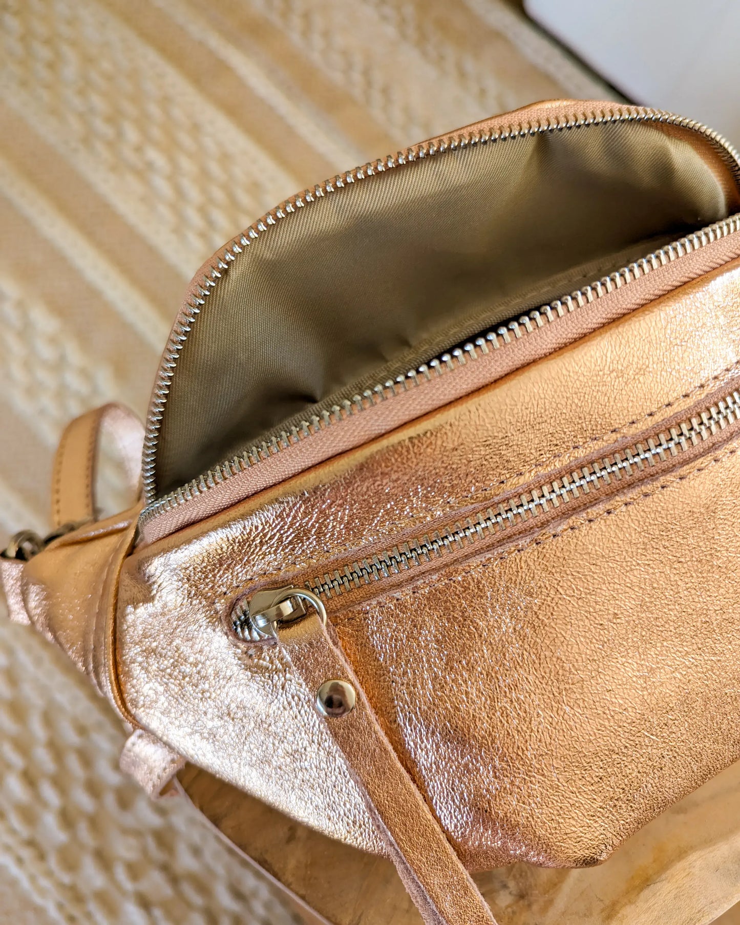 Sac banane en cuir - Chuck rose gold