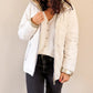 Doudoune réversible imperméable Laura Jo blanche/dorée - Amélia courte