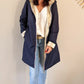 Imperméable réversible Laura Jo marine/dorée - Elena longue