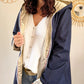 Imperméable réversible Laura Jo marine/dorée - Elena longue
