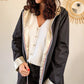 Imperméable réversible Laura Jo noire/dorée - Elena longue