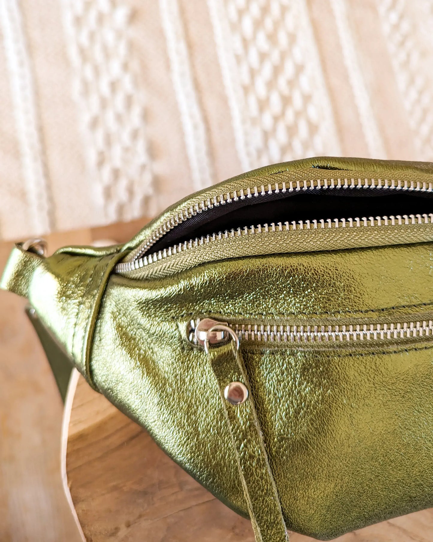 Sac banane en cuir - Chuck kaki