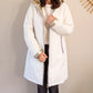 Doudoune réversible imperméable Laura Jo - Amélia blanche/dorée longue