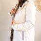 Doudoune réversible imperméable Laura Jo - Amélia blanche/dorée longue