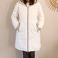 Doudoune réversible imperméable Laura Jo - Amélia blanche/dorée longue