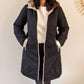 Doudoune réversible imperméable Laura Jo - Amélia noire/dorée longue
